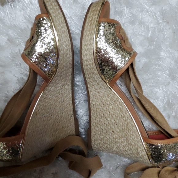 Sperry espadrill glittery sandals size 8.5 - Picture 6 of 13
